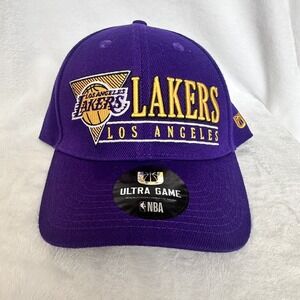 Los Angeles Lakers Ultra Game Hat Purple Cap Brand New‎ OSFM Raised Lettering